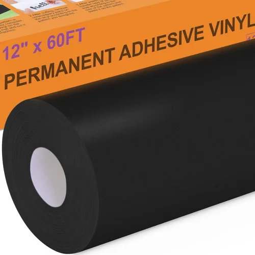 Miniatura 8 de XSEINO Vinilo permanente blanco – Silueta de rollo adhesivo blanco de 12 pulgadas x 60 pies y otros cortadores, permanente al aire libre para tazas