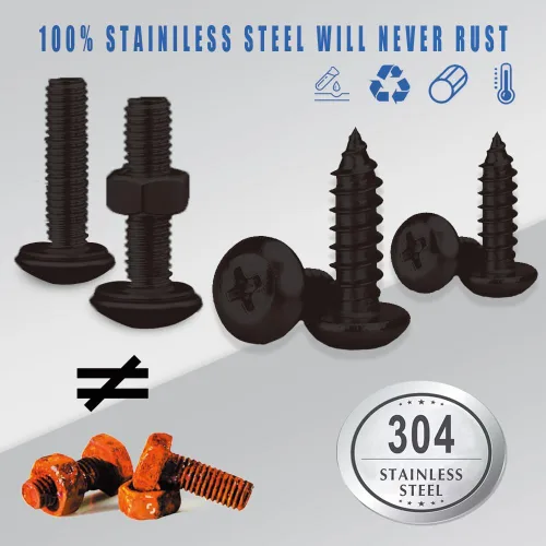 Miniatura 2 de Tornillos antirrobo para placa de matrícula, accesorios de montaje resistentes a manipulaciones, juego de tornillos de seguridad de 1/4" (M6), kit