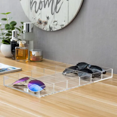 Miniatura 4 de MyGift Acrylic Sunglass Organizer,Glasses Holder,Sunglass Holder,Eyeglass Case Storage,Display Tray Drawer,Eyewear, Jewelry, Makeup