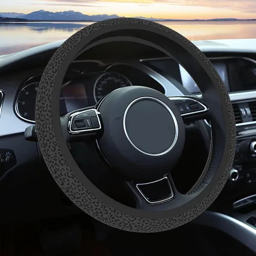 Miniatura 10 de Funda para volante de automóvil para mujeres y hombres, volante antideslizante y transpirable, protector de volante de flores silvestres, accesorios