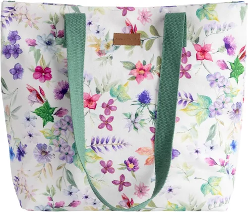 Miniatura 44 de Maison d' Hermine - Bolsa de lona de algodón reutilizable para mujeres, con asa para el hombro, bolsas a granel para compras y viajes