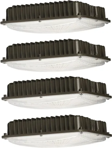 Luz LED de toldo de 70 W para exteriores, 5000 K, luz diurna de 10.4 x 10.4 pulgadas, 9800 lúmenes (reemplazo HID de 350 W) IP65, luces de garaje al