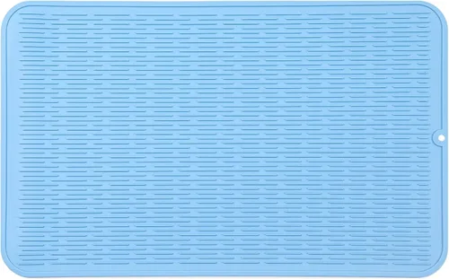 Miniatura 154 de MicoYang Alfombrilla de silicona para secado de platos para múltiples usos, fácil de limpiar, ecológica, resistente al calor, alfombrilla