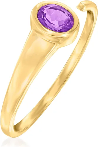 Miniatura 3 de RS Pure by Ross-Simons - Anillo de amatista de 0.20 quilates en oro amarillo de 14 quilates