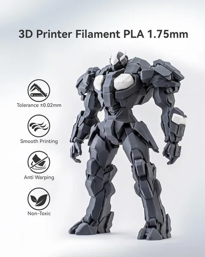 Miniatura 5 de SUNLU - Paquete de filamentos PLA de 0.06 pulgadas, para impresora 3D, multicolor, rollo ordenado, empaquetado de manera individual al vacío, 8