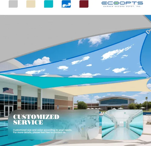 Miniatura 7 de ECOOPTS Toldo impermeable triangular, 12 x 12 x 12 pies, bloqueo UV, para patio al aire libre, pérgola, jardín (rojo)