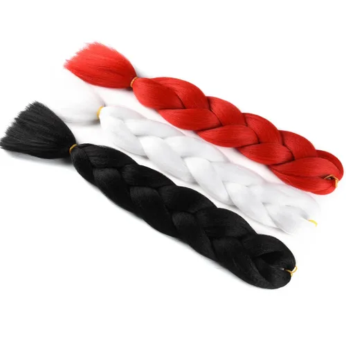 Miniatura 5 de Alileona Extensión de cabello trenzado jumbo de 24 pulgadas, caja jumbo de fibra sintética para trenzar el cabello, extensiones de cabello