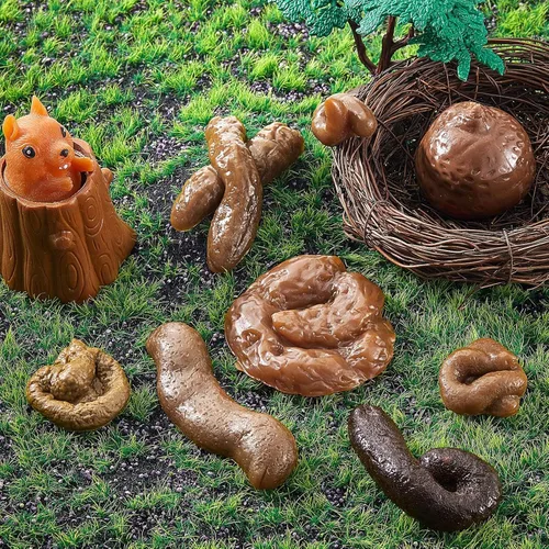 Miniatura 5 de Boao 8 piezas de caca falsa realista de perro falsa para adultos y práctica broma para Halloween, suministros de fiesta de broma del día