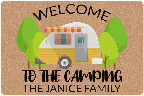 Miniatura 19 de Tapetes de camping con nombre personalizado con alfombras de caravana resistentes para alfombra de casa rodante Insdie de 24 x 16 pulgadas, 30 x 18