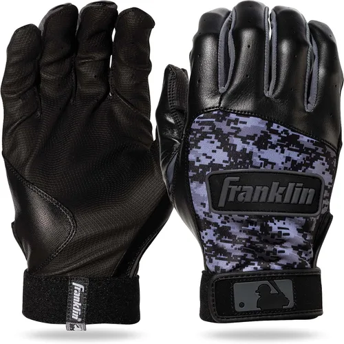 Guantes de bateo juveniles Franklin Sports MLB - Digitek Camo Béisbol + Sóftbol - Piel premium - Muchas tallas + colores - Juveniles