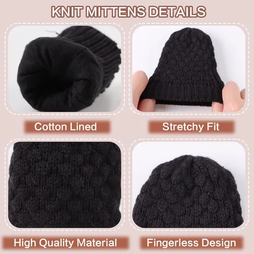 Miniatura 63 de Guantes de punto para bebés, niños y niñas, guantes de invierno para recién nacidos, guantes de 0 a 3 años