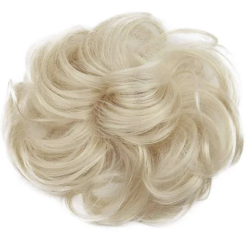 Miniatura 46 de CAISHA by Prettyshop Hairpiece Scrunchy Updo Bridal Peinado Voluminoso Ondulado Moño Desordenado Mezcla Rubio G13AL