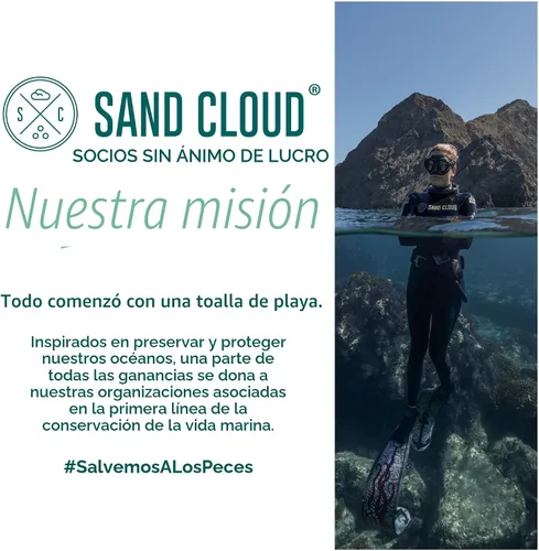 Miniatura 6 de Sand Cloud Toalla de Playa Turca Extra Grande - Sin Arena - 100% Hilo de Algodón Turco Orgánico - Toalla de Secado Rápido para Playa, Picnic, Manta