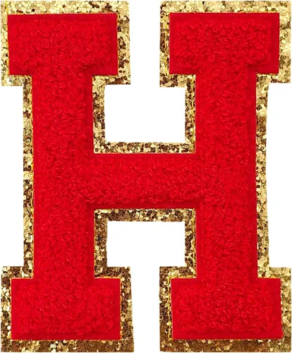 Miniatura 91 de GYGYL - 3 parches de letras deportivas de felpilla con purpurina, parches para planchar de tamaño grande para decoración de disfraces