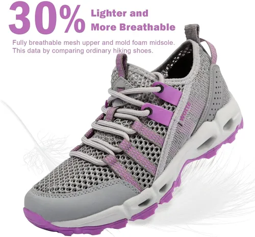 Miniatura 4 de MAINCH Zapatos de agua de senderismo para mujer, de secado rápido, para deportes al aire libre