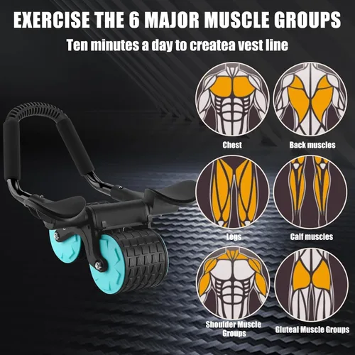 Miniatura 2 de Uota Rueda Abdominal de Rebote Automático con Soporte para Codo, Rodillo Abdominal para Máquina de Ejercicio Abdominal, Equipo de Entrenamiento