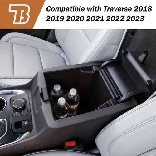 Miniatura 6 de Organizador de consola central compatible con Chevy Traverse 2018 2019 2020 2021 2022 2023 accesorios, bandeja de inserción de reposabrazos caja