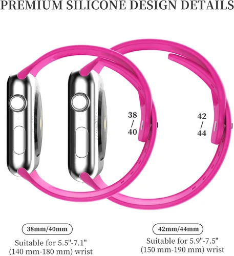 Miniatura 5 de Correas mejoradas compatibles con Apple Watch Band de 1.496 in, 1.575 in, 1.614 in, 1.654 in, 1.732 in, 1.772 in, para mujeres y hombres, correa