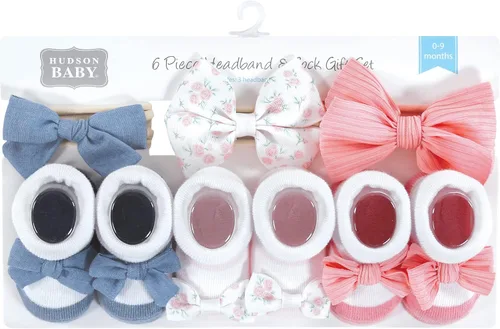 Miniatura 2 de Hudson Baby Conjunto de regalo de diadema y calcetines para niña