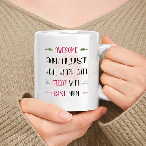 Miniatura 16 de Regalo feliz para el día de la madre para mamá Gis desarrolladora de hijo, hija o marido, regalo esposa 11 onzas, taza de cerámica blanca de 15 onzas