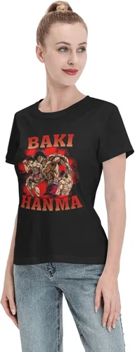 Miniatura 4 de Anime Baki The Grappler T Shirt Womens Summer Round Neck Clothes Casual Short Sleeves Tee Black