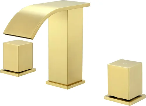 Miniatura 8 de Grifo de Baño para Lavabo de 3 Orificios con Desagüe Emergente y Manguera de Suministro de Grifos cUPC, Grifo de Lavabo de Baño Extendido de Latón