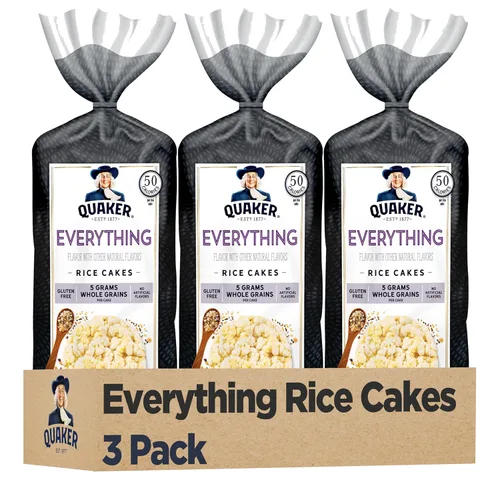 Miniatura 11 de Pasteles de Arroz Grandes Quaker, Cheddar Blanco, 5.5 Oz, Paquete de 3