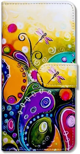 Miniatura 6 de Bcov Funda para Revvl V+ 5G, diseño de pájaro negro y verde con tapa para teléfono con ranura para tarjetero y soporte para T-Mobile ReVVL V Plus 5G