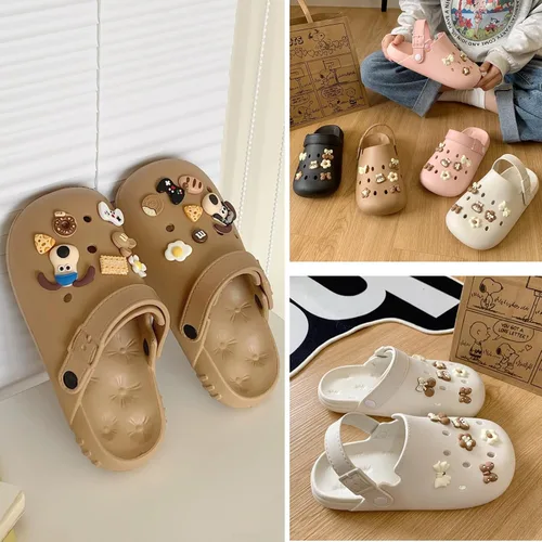 Miniatura 5 de DANUDON 300 botones de plástico con hebilla, botones de dijes para zapatos, pulseras negras y transparentes, adornos de espalda, botones redondos