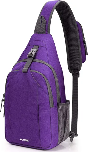 Miniatura 24 de G4Free Bolsa Bandolera con Bloqueo RFID Mochila Bandolera Cruzada Bolsa de Pecho Mochila de Día para Senderismo Viaje (Negro)