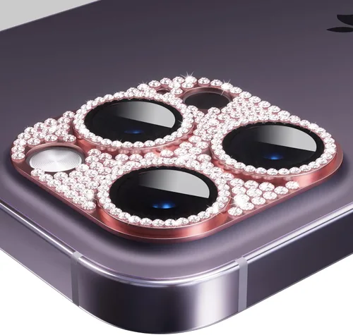 Miniatura 13 de AKABEILA Compatible con cámara iPhone 11 Pro Max/11 Pro, protector de lente con diamantes de imitación, protección de vidrio templado 9H, Negro
