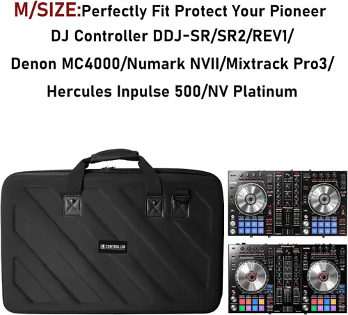Miniatura 4 de Estuche Rígido Compatible con Controlador DJ Pioneer DDJ-SR/SR2/REV1/Denon MC4000/Numark NVII/Mixtrack Pro3/Hercules Inpulse 500/NV Platinum Bolsa