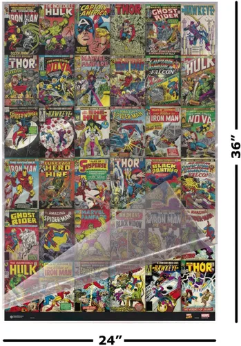Miniatura 2 de POSTER STOP ONLINE Marvel Comics - Póster impreso (collage de 36 portadas clásicas de Marvel Comics) (tamaño: 24 x 36 pulgadas) (póster laminado)