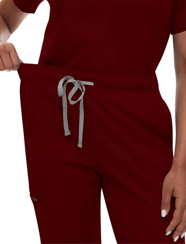 Miniatura 4 de niaahinn Conjunto de uniforme médico para mujer con cuello en V clásico y pantalones deportivos de yoga, uniforme médico de enfermería
