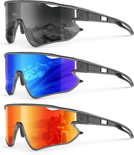 Miniatura 14 de KALIYADI Gafas de sol polarizadas para hombre, lentes de sol polarizadas para ciclismo, gafas de sol deportivas para correr, ciclismo, protección