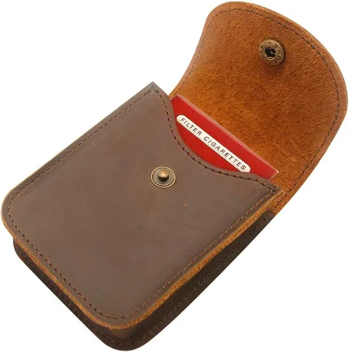 Miniatura 8 de boshiho Funda de naipes de cuero genuino doble para magos y jugadores de póquer, viajes de vacaciones de campamento