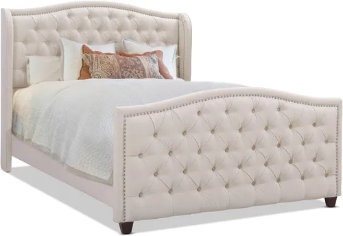 Miniatura 16 de Jennifer Taylor Home Marcella - Cama con respaldo copetudo y orejero, King, blanco brillante Poliéster blanco brillante