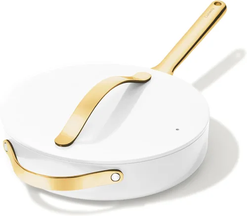Miniatura 13 de Caraway Sartén Salteadora Antiadherente de Cerámica con Tapa (4.5 cuartos, 11.8 pulgadas) - No Tóxico, Sin PTFE ni PFOA - Apto para Horno y Caléndula