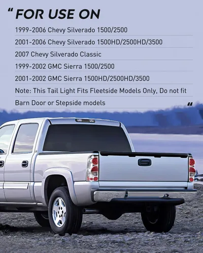 Miniatura 9 de Nilight Conjunto de luz trasera compatible con Chevy Silverado 1999, 2000, 2001, 2002, 2003, 2004, 2005, 2006, 2007, Chevy Silverado 1999-2002, GMC