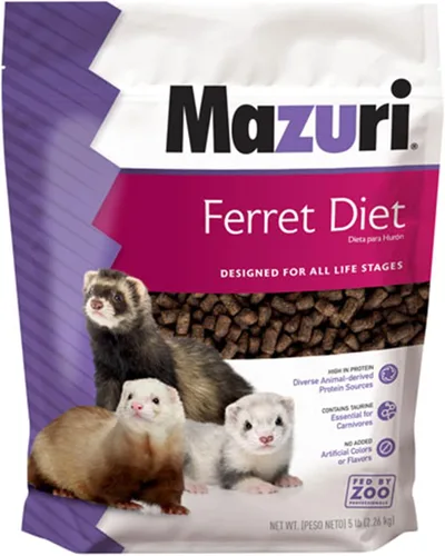 Mazuri | Alimento nutricionalmente completo para hurones | Bolsa de 5 libras (5 lb.)
