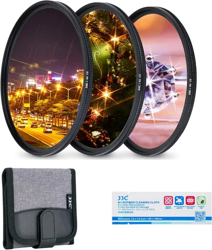 JJC 40,5mm Filtro Estrella Variable Filtro de Pantalla Cruzada Estrella de Luz Kit para Sony ZV-E10 II ZVE10 ZV-1F ZV1F A6000 A6100 A6300 A6400