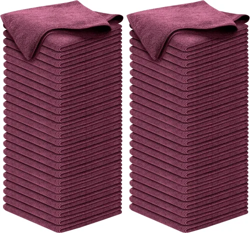 Miniatura 38 de USANOOKS Paño de limpieza de microfibra, 8 piezas de 12 x 11 pulgadas, alto rendimiento, 1200 lavados, toallas ultra absorbentes, tejido de suciedad