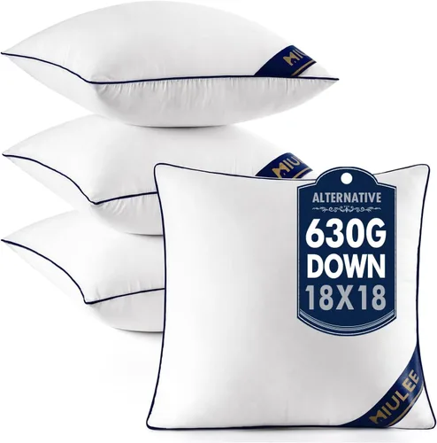Miniatura 28 de MIULEE - Inserto de almohada de 14 x 36 pulgadas, almohada decorativa lumbar rellena de alternativa a plumón, inserto de relleno de almohada premium