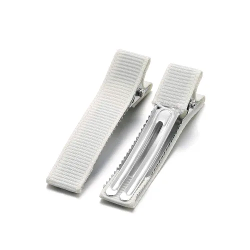 Miniatura 14 de 10 unids/lote plana de una sola punta de metal cocodrilo dientes clip de pelo pasadores color caramelo horquillas para bricolaje joyería base Negro