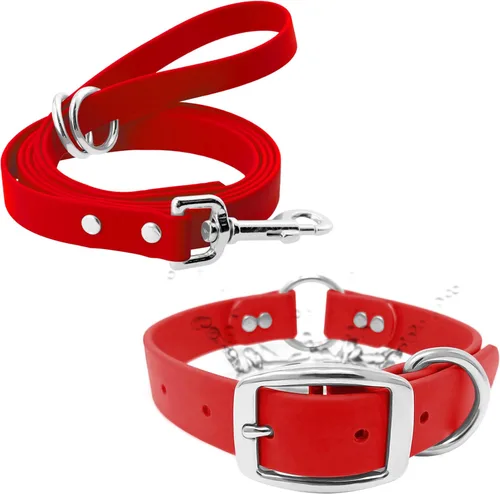 Miniatura 26 de Collar impermeable para perro con anillo central resistente Collar para perros pequeños, medianos, grandes o XL, Amarillo