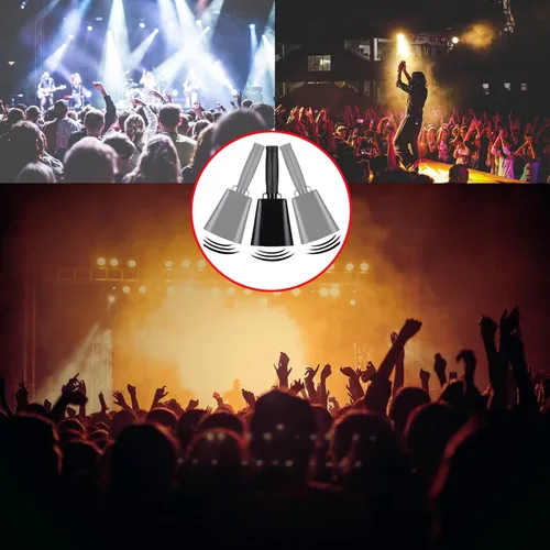Miniatura 5 de Campana de vaca de acero de 8 pulgadas con asa, campana para hacer ruido, campana de llamada de mano fuerte para eventos deportivos, fútbol, fútbol