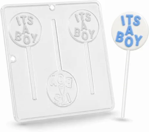 Miniatura 3 de Molde de caramelo de chocolate con piruleta "It's A Boy" Baby Shower 691