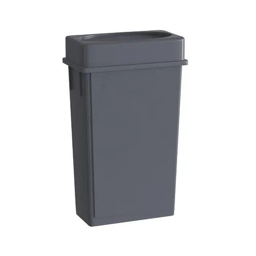 Miniatura 55 de Bote de basura Slim Jim negro de 23 galones con carrito