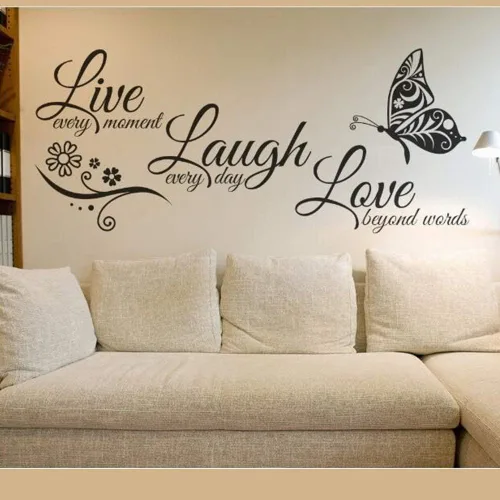 Calcomanías de pared inspiradoras para la familia, adecuadas para habitación de bebé, sala de estar, decoración artística del hogar, tamaño 22.8 x