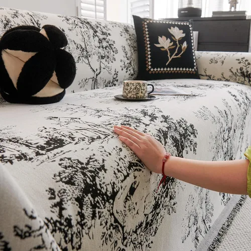 Miniatura 14 de ROOMLIFE Manta Funda Azteca Bohemia para Sofá, Decoración del Hogar Estilo Granja, Fundas de Sofá para Loveseat, Sofás de 2/3 Cojines, Apta